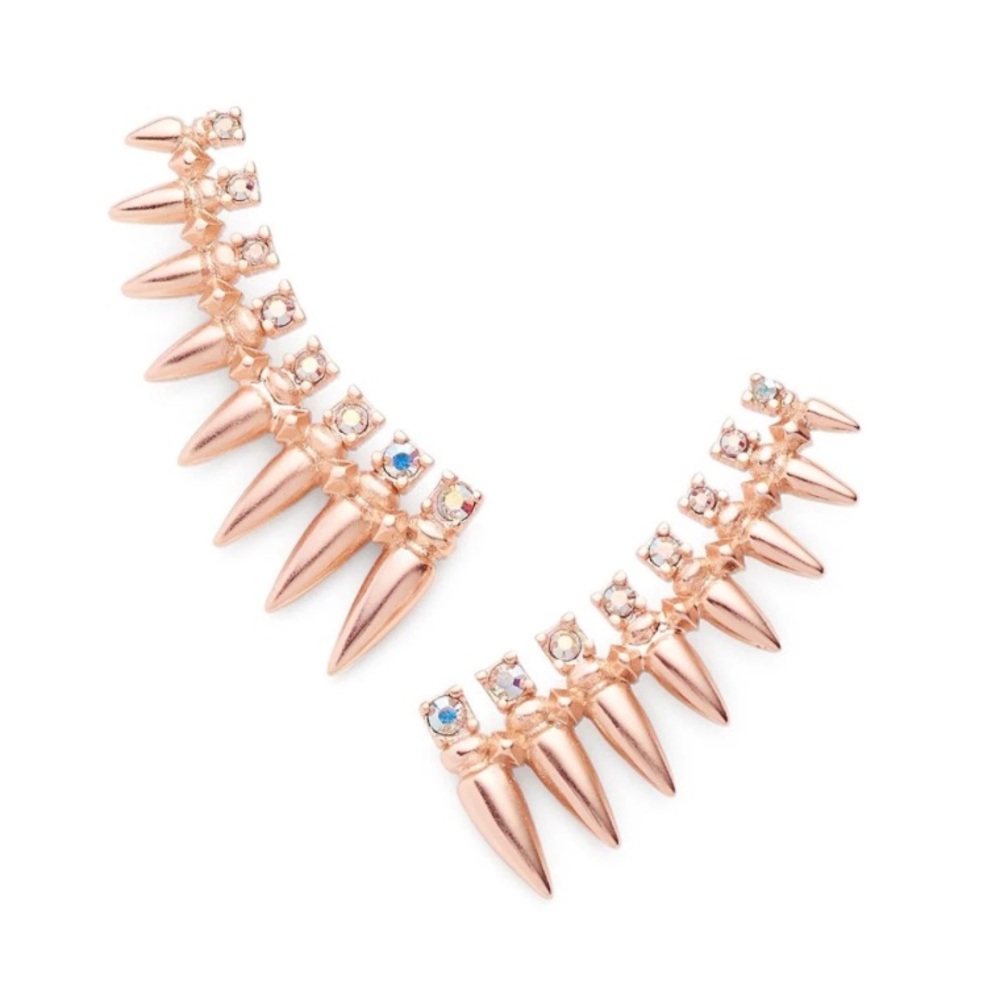Rose gold Kendra Scott Loulou ear climber earrings - worn twice